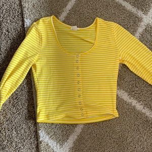 long sleeve yellow top